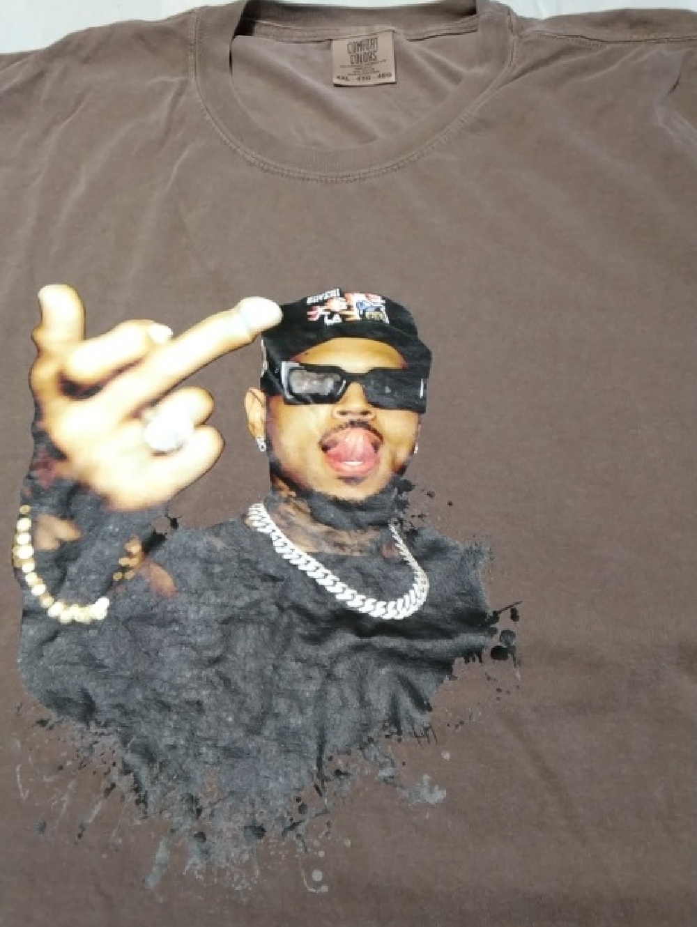 Chris Brown Comfort Colors Men's Graphic Tee , 4XL , $21